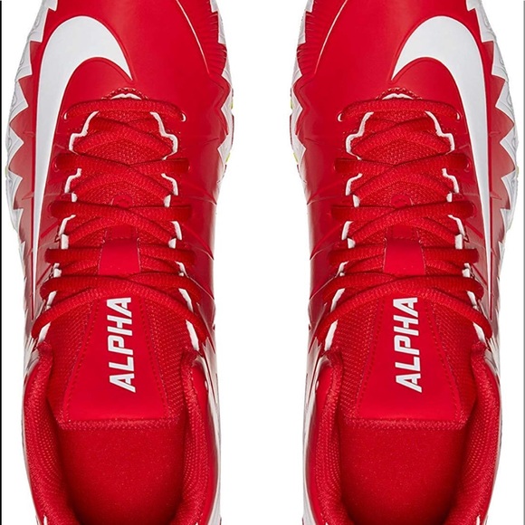 Nike Men Alpha Menace Shark FOOTBALL cleats 13 RED - Picture 2 of 8